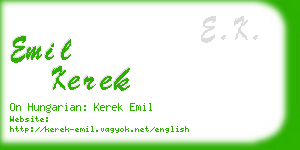 emil kerek business card